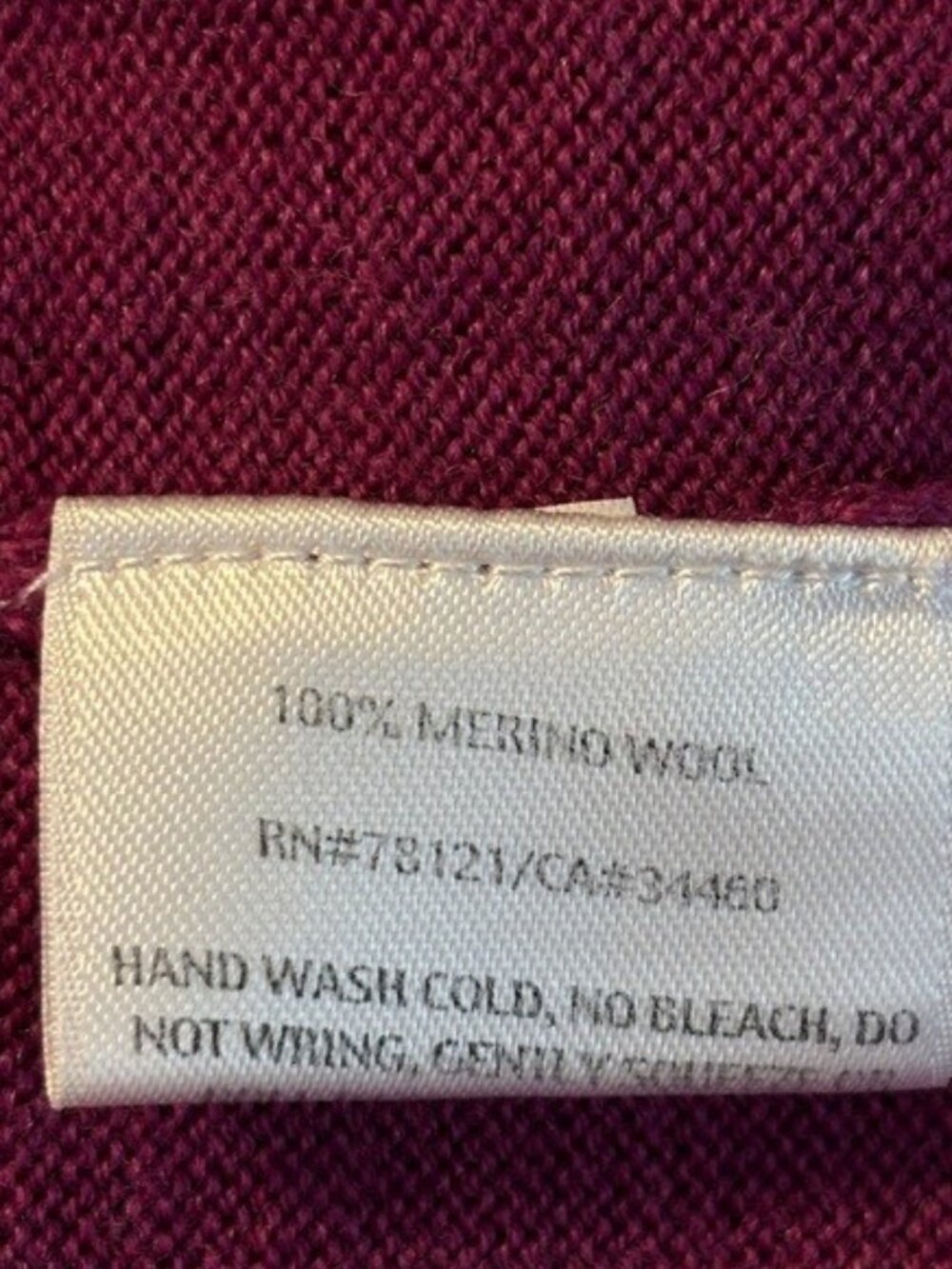 Eileen Fisher Italian Merino Wool Sweater Size S Plum Cowl Neck Tunic Knit - Picture 8 of 8
